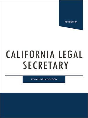 cover image of California Legal Secretary